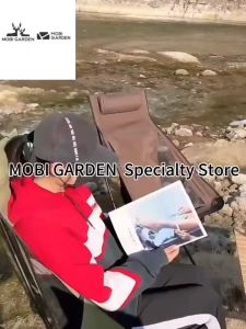 MOBI GARDEN เก้าอี้แคมปิ้ง ผ้าใบ มีการรับประกัน aluminium เก้าอี้สนาม camping เก้าอี้พับได้ เก้าอี้ตั้งแคมป์ พับเก้าอี้ กลางแจ้ง Camping เฟอร์นิเจอร์ปิกนิก BBQ ตกปลาแบบพกพาเท่านั้น1.4Kg 7075 Army Green อลูมิเนียมกว้างสบายแบริ่ง
