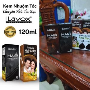 Kem Nhuộm Phủ Bạc Lavox - 120ml Nhuộm Chuyên Phủ Tóc Bạc tóc lên màu tự nhiên bền màu và lâu phai.