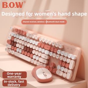 B．O．W | Silent Mechanical Feel Bluetooth Keyboard and Mouse Set