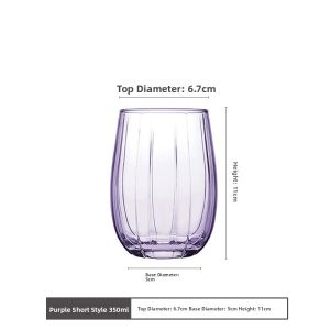 YOGEHOME | Creative Aesthetic Glass Cup for Juice Milk Tea and Water