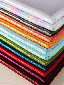 Pure Color Knitted Fabric Gold Stamping Stage Costume DIY Material Elastic Dancewear Bright Shiny Strip Hypnotic Pattern