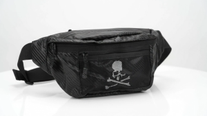 Mastermind Black Carbon Fiber Pattern 3.5L Waist Pack Pouch Crossbody Chest Bag
