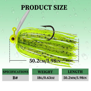 9KM Rubber Jig Lure 1pcs Chatterbait Jig Lure with PVC Blade Swimbait Jigs Lure Silicone Skirts Weedless Guard for Bass Fishing