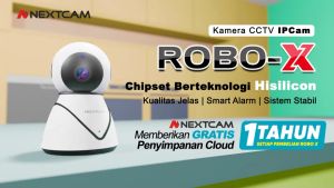 Ip camera tanpa kabel(wireless)koneksi wifi 1080P Nextcam Robo CLOUD Smart kamera CCTV Kamera tanpa Kabel Full HD