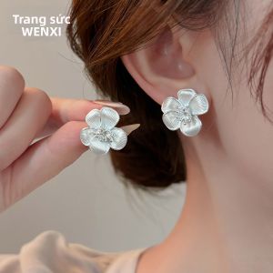 WENXI | Mũi Nhẫn Tai Độc Đáo Đẹp 3D Hoa Trắng