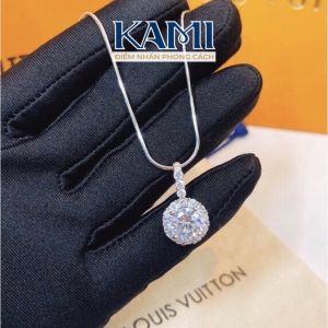 Dây chuyền xi bạch kim kèm mặt thanh đá MC25