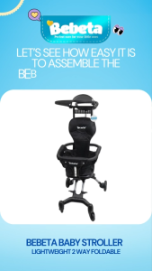 Bebeta Lightweight 2 Way Foldable Stroller with  Extra Cushion & Stroller Hood/Sun shade