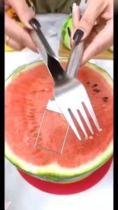 Stainless Steel Windmill Watermelon Cutter Artifact Salad Fruit Slicer Cutter Tool Watermelon Digger Kitchen Accessories Gadgets