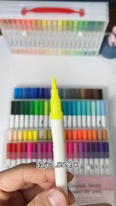 100Colors Dual Tip Marker Pens Watercolor Brush Pen Flexible Painting Highlighter Color Marker School Art Supplies Gift