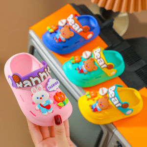 Kids Cute Cartoon Shoes for Boys Girls Slides Slippers Indoor Outdoor Children Water Shower Beach Pool Sandals