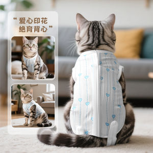New Cat Spay Shirt Nursing Mother Cat Post Surgery Anti-Lick Weaning Milk Clothes Prevent Shedding Pet Supplies Cat Clothing