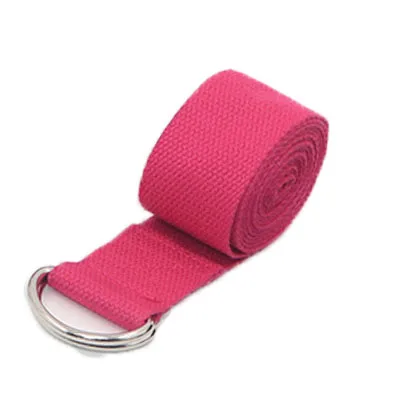 183*3.8cm Yoga Strap Cotton Exercise Yoga Belt Adjustable Woven Stretch D-Ring Buckle Fitness Stretching Bands Pilates Rope
