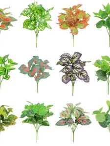 Đồ Trang Trí Nhựa Giả Lá Xanh Đồ Trang Trí Hoa Trong Phòng Khách Phòng Ngủ Đồ Trang Trí Nhà Hàng Đồ Trang Trí Internet Cafe Bó Hoa Rau Má Xanh