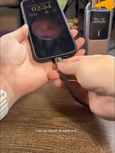 Cáp Sạc Usb C 4 Trong 1 Bện Nylon Sạc Nhanh Pd 65w 27w Kết Nối Lightning Typec Cho Iphone Samsung Xiaomi Android