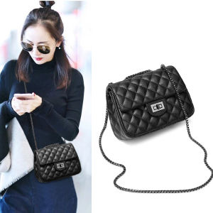 Hong Kong Surrogate Shopping Genuine Leather Womens Bag 2024 New Arrival Tide Best Selling Classic Style Quilted Chain Bag Fancy Crossbody Small Bag