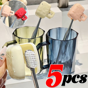 5 cái kẹp giữ đầu bàn chải đánh răng di động kẹp tóc sáng tạo hình bàn chải đánh răng che bụi Màu Đồ dùng phòng tắm cắm trại du lịch tại nhà