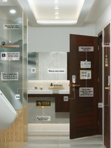 RUIKELAIXIANG | Customized Signage for Restroom Indication No Smoking Warning Slippery Floor Caution