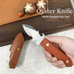 Oyster Knife Sharp-edged Shucker Shell Seafood Opener Tool Stainless Steel Clam Opener for Oyster Clam Toadfish Crab Shells