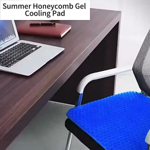Breathable Silicone Gel Seat Cushion Honeycomb Design Pressure Relief Non-Slip for Office Chair Car