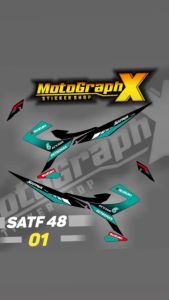Striping satria fu / Fu 150 new facelift variasi stiker lis motor satf 48