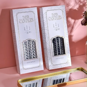 12PCS 8-inch spiral candle European classic colored birthday candles Romantic dining table decor