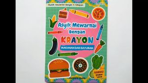 Buku Aktivitas PAUD TK Asyik Mewarnai Dengan Krayon Makanan & Sayuran Bonus Stiker