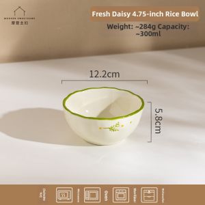 MODERN SWEETHOME | Chrysanthemum Underglaze Colored Dinnerware Bowls