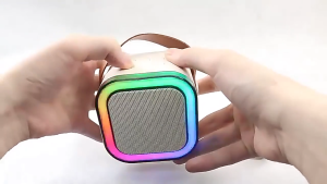 ลำโพงบลูทูธ K12 ลําโพงพร้อมไมค์ ไมโครโฟนคู่ ไร้สาย RGB speaker bluetooth มินิแบบพกพา ลำโพงคาราโอเกะ LA0877