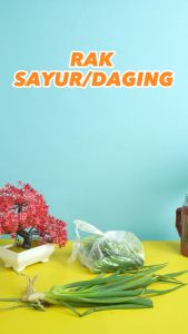 Rak Susun Serbaguna 3 Layer Tempat Bumbu Daging Sayuran Portabel