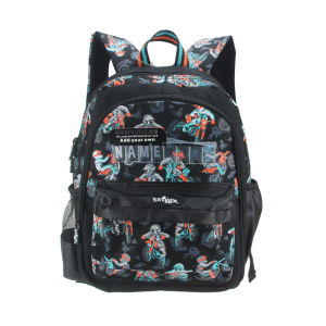 Australia smiggle childrens schoolbag boys Black motorcycle shoulder name backpack Kawaii 3-7 year  bags 14 inch