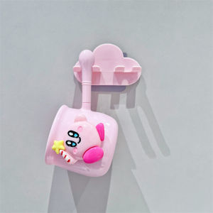 Wall-Mounted Toilet Brush Holder Childrens Oral Care Cup Storage Rack No-Punching Required Electric Toothbrush Organizer