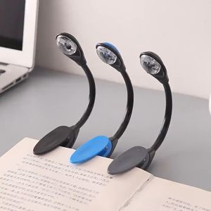 Mini LED Book Light Portable Bright LED Lamp Clip Reading Desk Night Lights For Travel Bedroom Reader Computer Indoor Lighting
