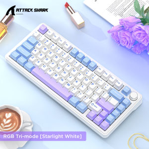 ATTACK SHARK | ATTACK SHARK X85/X85Pro Mechanical Keyboard Tri-Mode Hot Swappable RGB Knob TFT Screen PBT Keycaps for E-sports