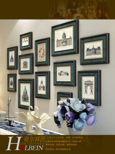 Modern Minimalist Solid Wood Living Room Photo Wall Decorative Frame European Style Picture Wall Hanging Wall Combination Art