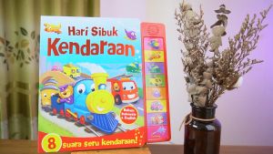 Sound Book Buku Anak / Hari Sibuk Kendaraan Sound Book 8 Tombol Dua Bahasa (indonesia-inggris)