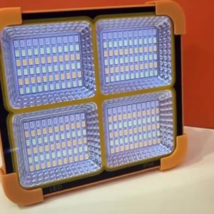 Solar Outdoor Lights Rechargeable Solar Flood Light LED Reflector Spotlight Rechargeable Projector Floodlight Construction Lamp