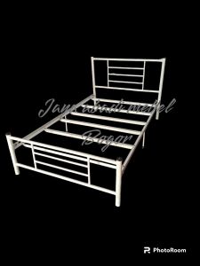 Ranjang besi tunggal kokoh 90x200 dan 120x200