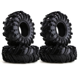 RS | 4Pcs 2.2" Beadlock Wheel Rim Rubber Tire Set for 1/10 RC Crawler TRX-4 Axial SCX10 90046 D90 Voodoo KLR