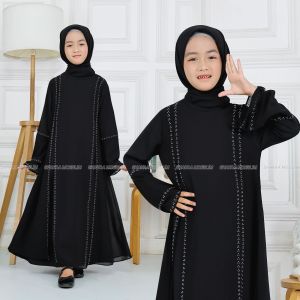 RAINAA KIDS SERIESABAYA HITAM ANAK PEREMPUAN GAMIS ANAK