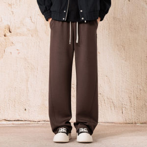 กางเกงขายาวทรงหลวมสำหรับผู้ชายไซส์ใหญ่ ทรงลำลอง สไตล์สปอร์ต กางเกงขายาวผ้าโพลีเอสเตอร์ผสมโพลีเอสเตอร์ ทรงหลวม ทรงลำลอง ฤดูใบไม้ร่วง