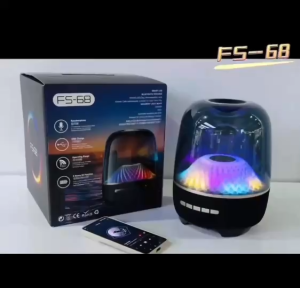 ลำโพงบลูทูธ FS-68 ลำโพงสเตอริโอไร้สาย ไฟ RGB 120W ลำโพงทรงคริสตัล ไดอะแฟรมคุณภาพสูง เสียงดี เบสแน่น รองรับ TF USB MP3 แบตเตอรี่ 18650 8000mA
