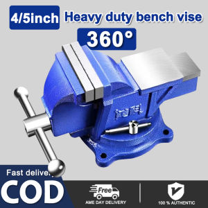Bench vice Original Heavy Duty Steel Swivel Clamp Bench Vise 360° Swivel Base Cast Iron Bench Vise Anvil vise gato clamp tools steel  3 /4 /5 /6 inches clamp wood working Fixture Clamp Metal Pipe
