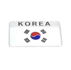 Stiker Emblem Bendera KOREA Bahan Aluminium