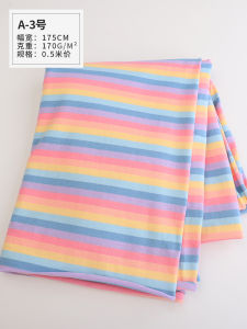 Áo Thun Dệt Kim Mỏng Mùa Hè Bằng Cotton Nguyên Chất Nhiều Màu Sắc Cho Trẻ Em Vải Thêu Sọc Thoáng Khí Chất Liệu Thủ Công DIY