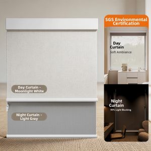 KAMUANG | Automatic Day and Night Double Layer Roll-up Curtains