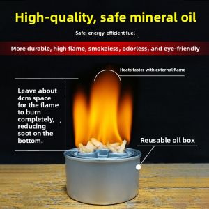 MONLEYTA | Plant-Based Eco-Friendly Oil Liquid Fuel Safe Smoke-Free Outdoor Small Hot Pot Tea Cooking Fish Grilling Stove Mineral Oil