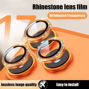 เลนส์กล้องไอโฟน เลนส์ เพชร 14 15 16 17 Pro Max ฟิล์มกล้อง สำหรับ iPhone Air 11 12 13 Pro Max Mini 15 Plus ฟิล์มหลัง กระจกกล้อง กล้องหลัง ฟิล์ม