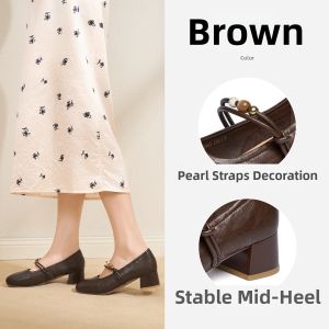 Josiny | Elegant for Dress Mary Jane Style Flat Shoes Beige