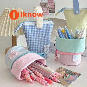 Tôi Biết Hộp Bút Chì thẩm mỹ cao hộp bút chì sức chứa lớn nam nữ Nhật Bản túi văn phòng phẩm đứng