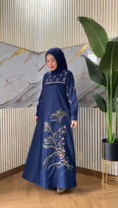 GAMIS BORDIR MEWAH TERBARU 2025 BAHAN KATUN TOYOBO KUALITAS PREMIUM | GAMIS ALYYSA